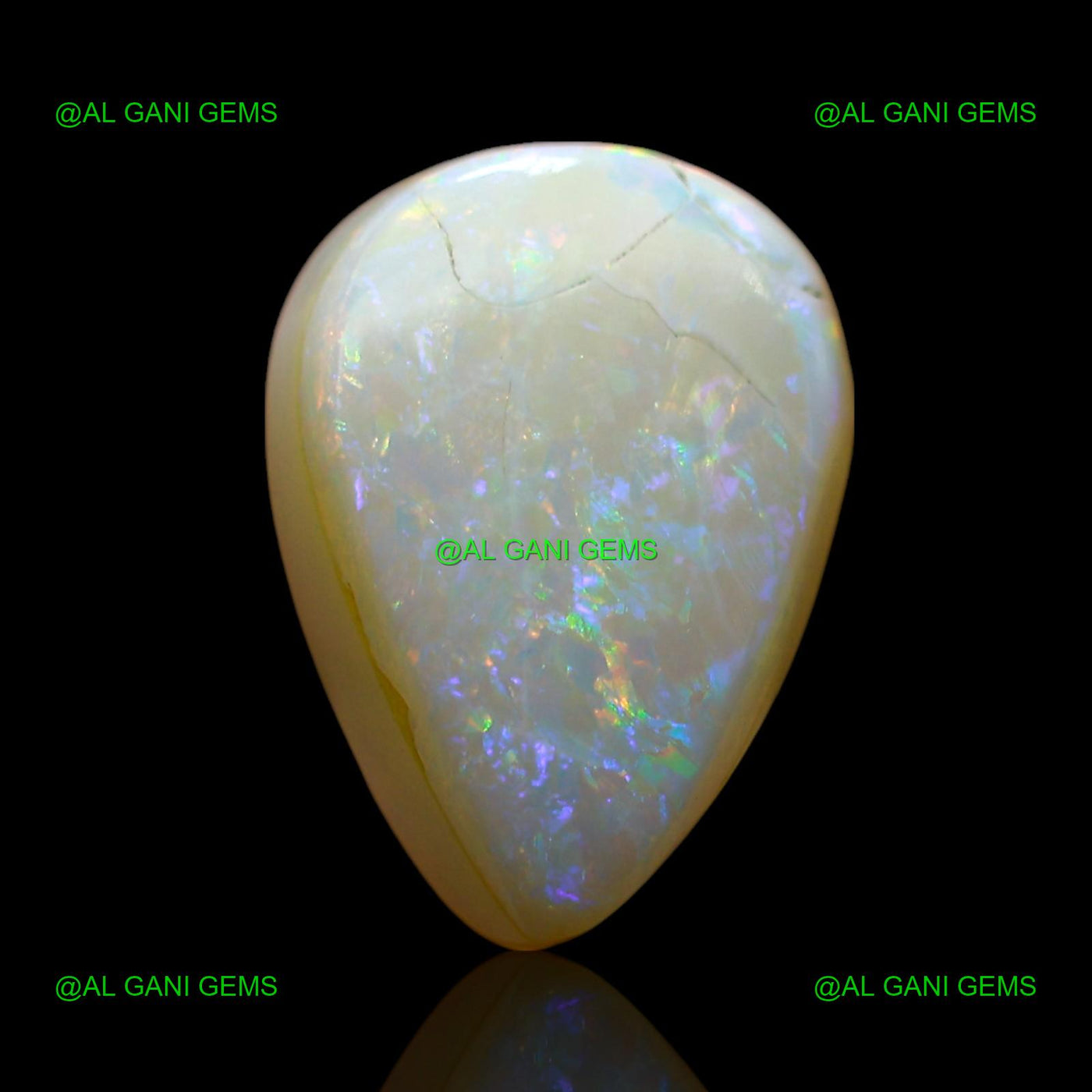 Natural Doublet Opal Gemstone 3.00 Cts Loose Pear Cabochon 12x8x5 mm D-232