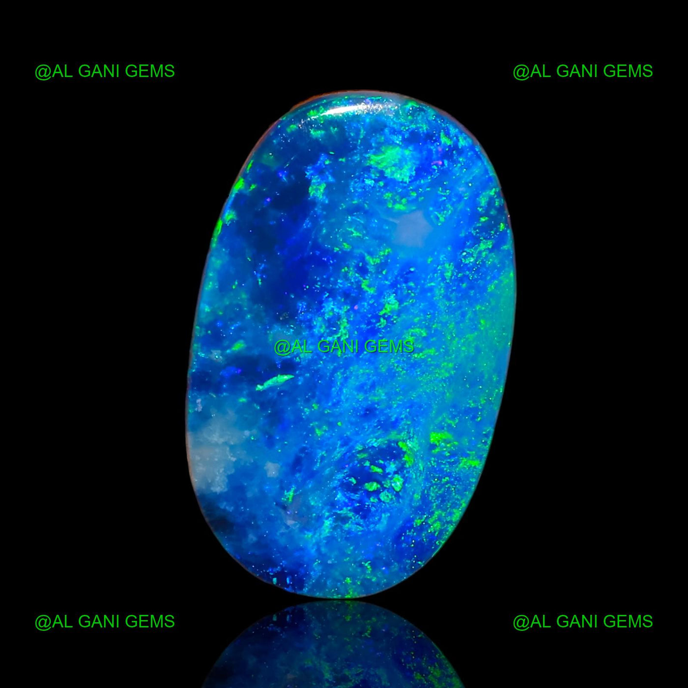 6.28 Cts Doublet Opal Gemstone Oval Cabochon Lab-Created 16x10x3 mm D-24