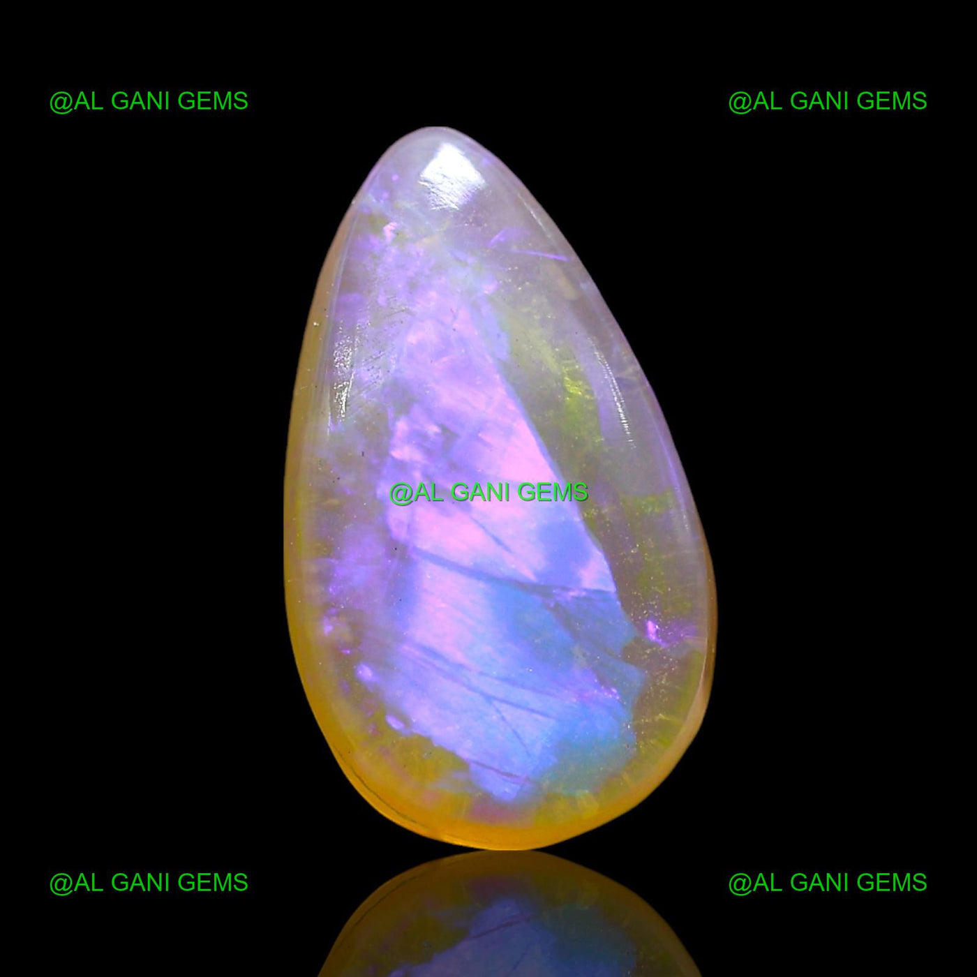 Natural Doublet Opal Gemstone 3.00 Cts Loose Pear Cabochon 12x7x5 mm D-254