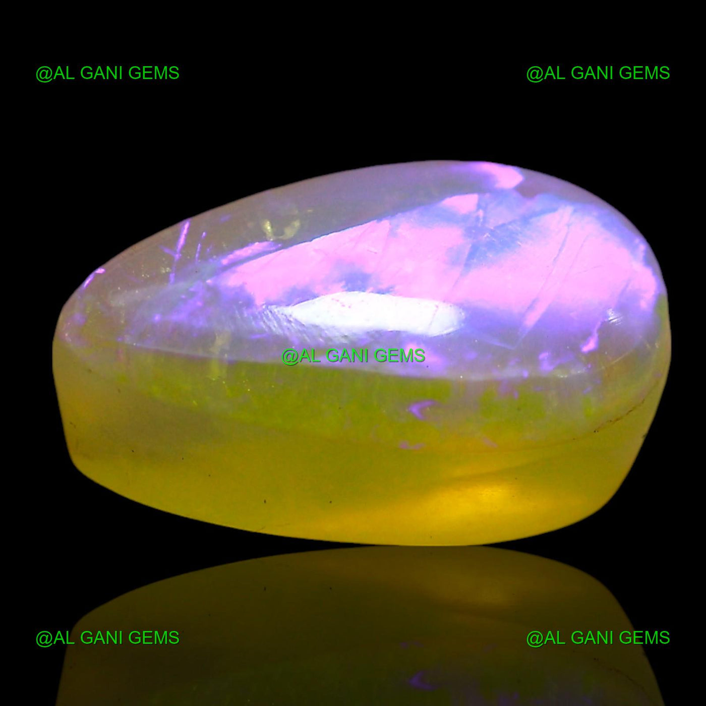 Natural Doublet Opal Gemstone 3.00 Cts Loose Pear Cabochon 12x7x5 mm D-254