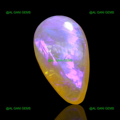 Natural Doublet Opal Gemstone 3.00 Cts Loose Pear Cabochon 12x7x5 mm D-254