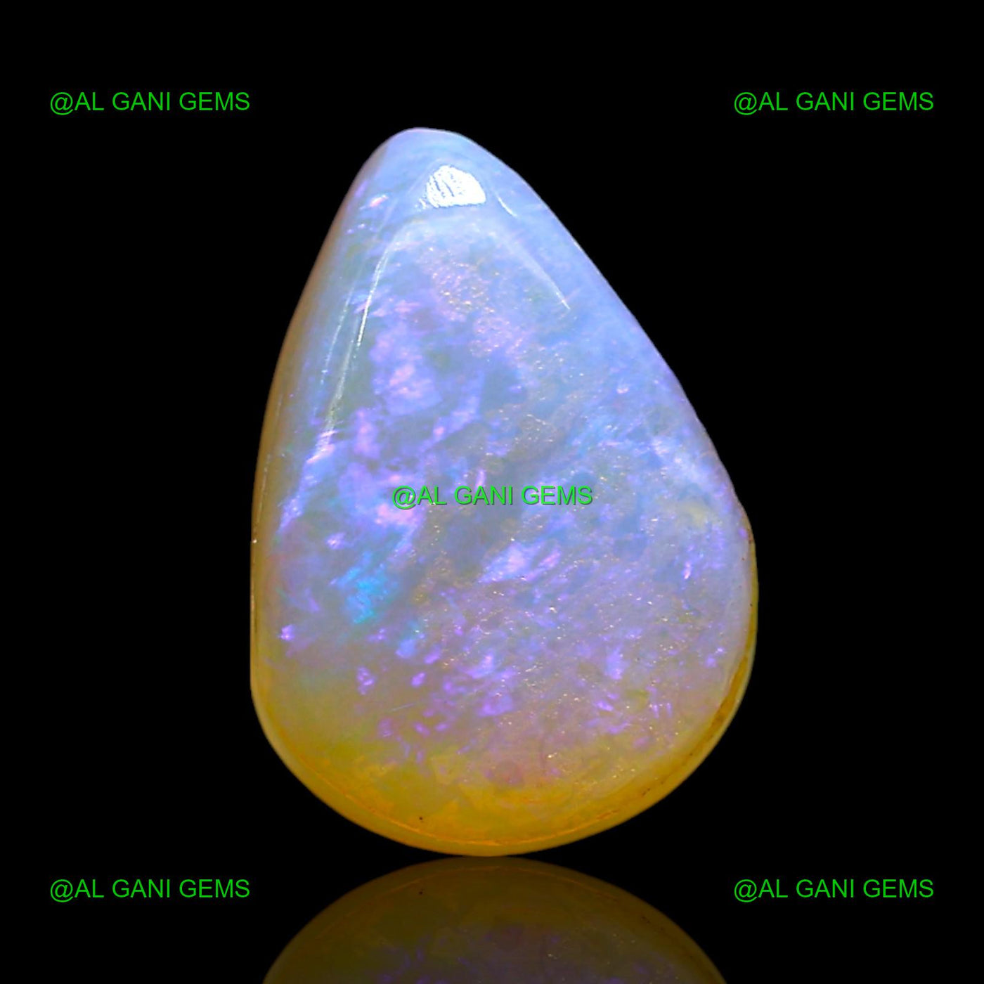 Natural Doublet Opal Loose Gemstone Pear Cabochon 2.00 Cts 10x7x5 mm D-259