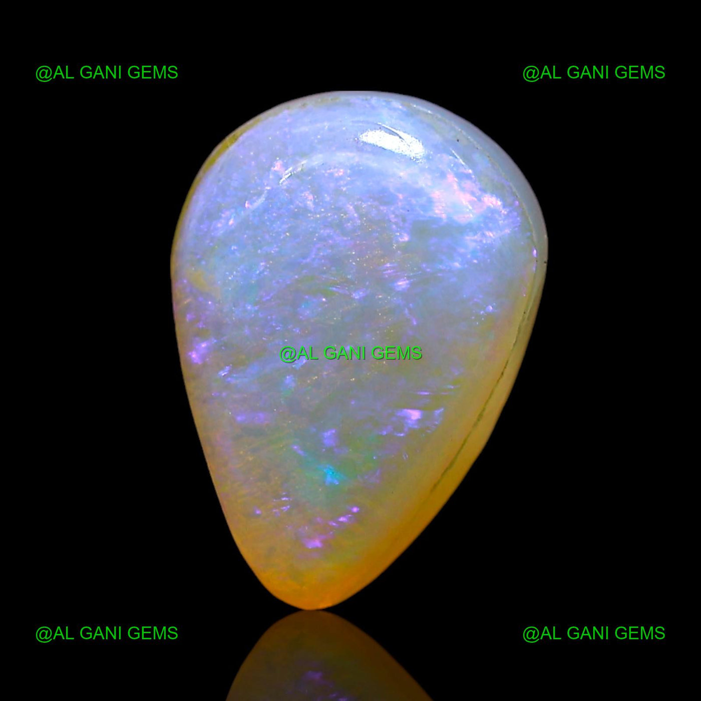 Natural Doublet Opal Loose Gemstone Pear Cabochon 2.00 Cts 10x7x5 mm D-259