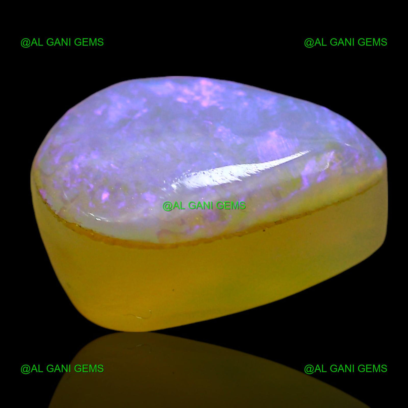 Natural Doublet Opal Loose Gemstone Pear Cabochon 2.00 Cts 10x7x5 mm D-259