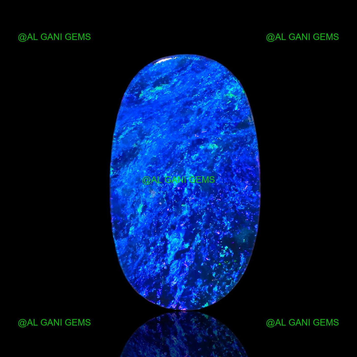 8.55 Cts Doublet Opal Gemstone Oval Cabochon Lab-Created 18x10x4 mm D-25