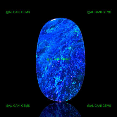 8.55 Cts Doublet Opal Gemstone Oval Cabochon Lab-Created 18x10x4 mm D-25