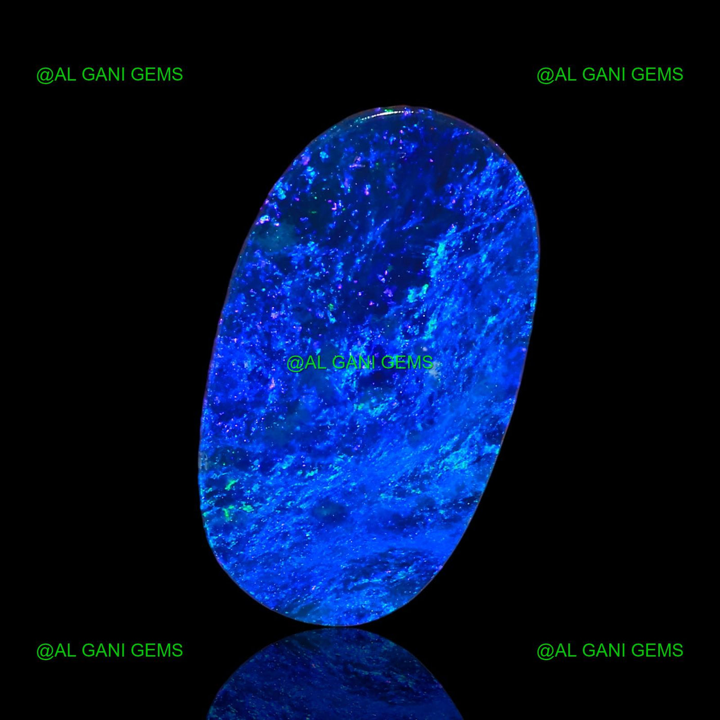 8.55 Cts Doublet Opal Gemstone Oval Cabochon Lab-Created 18x10x4 mm D-25