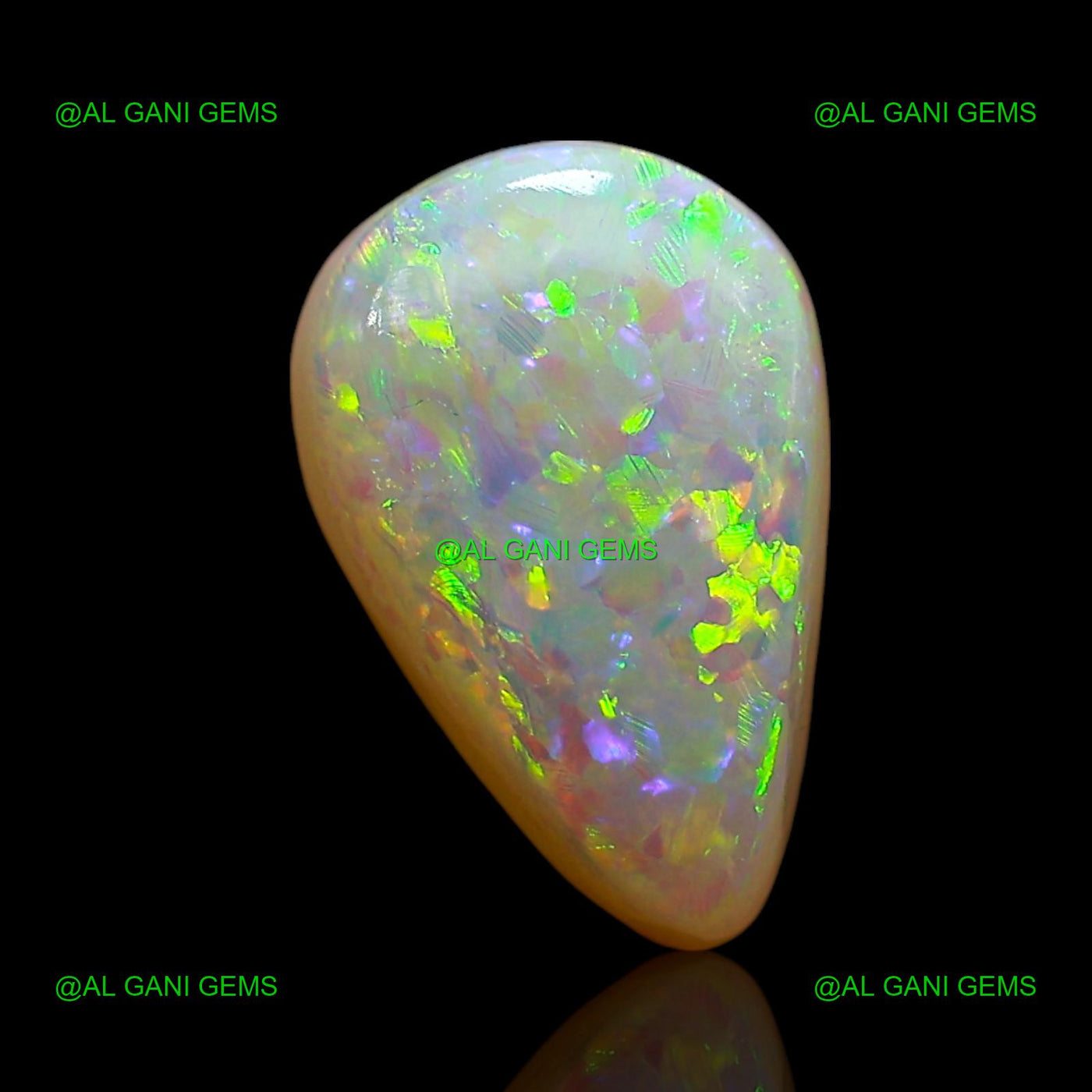 2.00 Cts Natural Doublet Opal Loose Gemstone Pear Cabochon 10x7x5 mm D-261