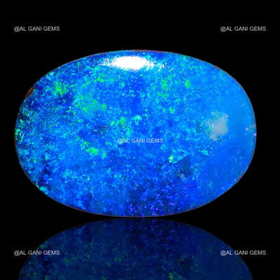 Lab-Created Doublet Opal Gemstone 8.75 Cts Oval Cabochon 14x10x5 mm D-26