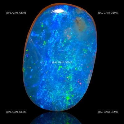 Lab-Created Doublet Opal Gemstone 8.20 Cts Oval Cabochon 15x10x5 mm D-27