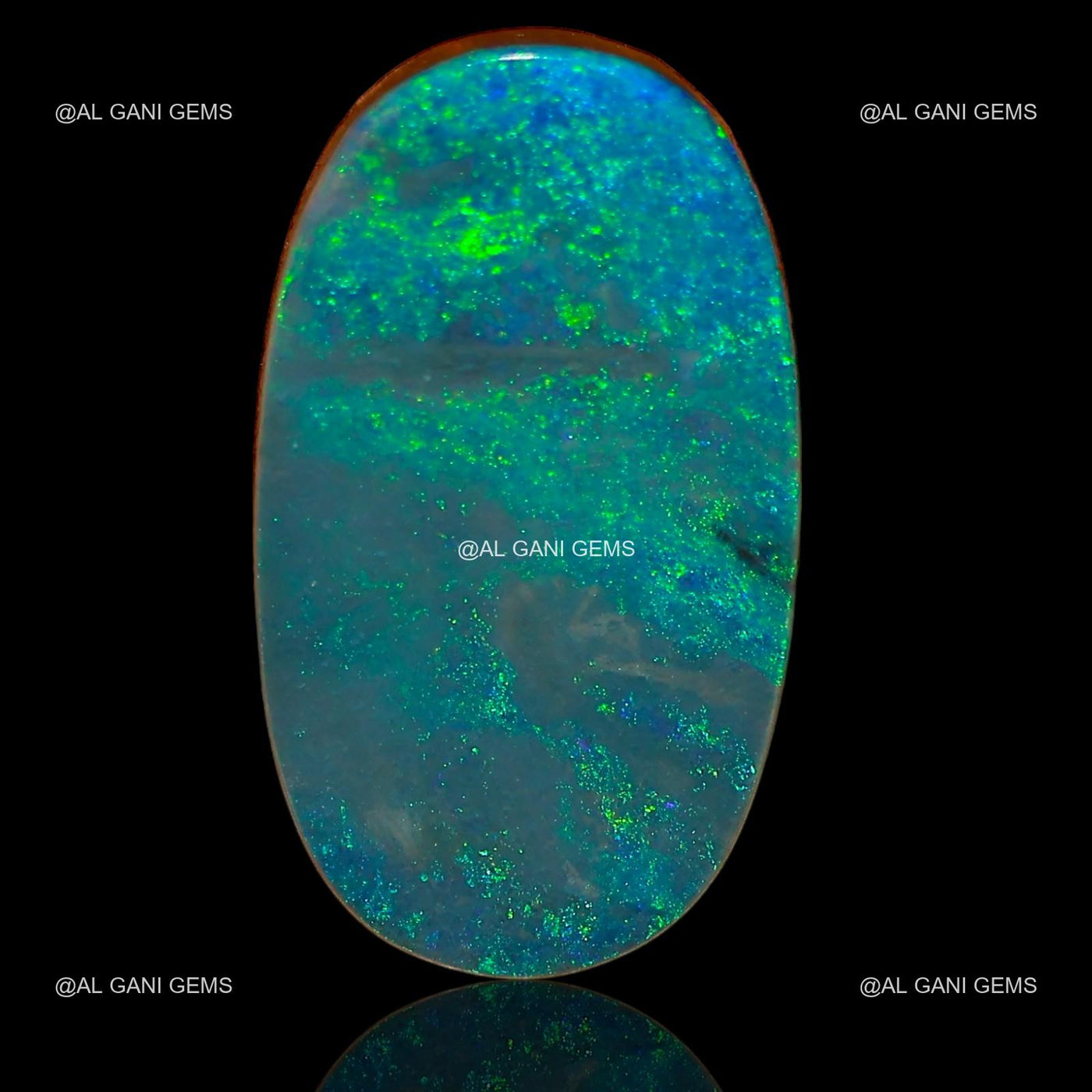 8.35 Cts Doublet Opal Gemstone Oval Cabochon Lab-Created 18x10x3 mm D-29