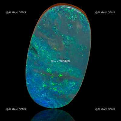 8.35 Cts Doublet Opal Gemstone Oval Cabochon Lab-Created 18x10x3 mm D-29