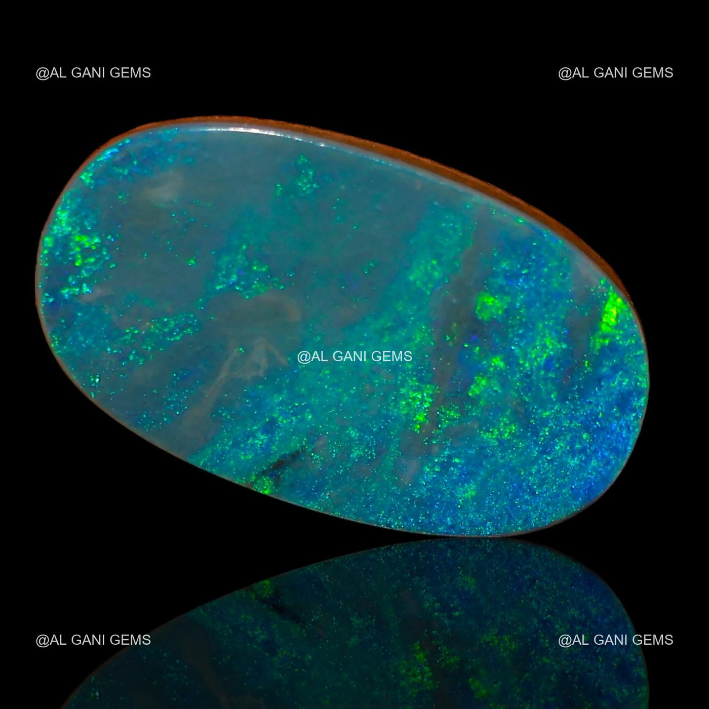 8.35 Cts Doublet Opal Gemstone Oval Cabochon Lab-Created 18x10x3 mm D-29