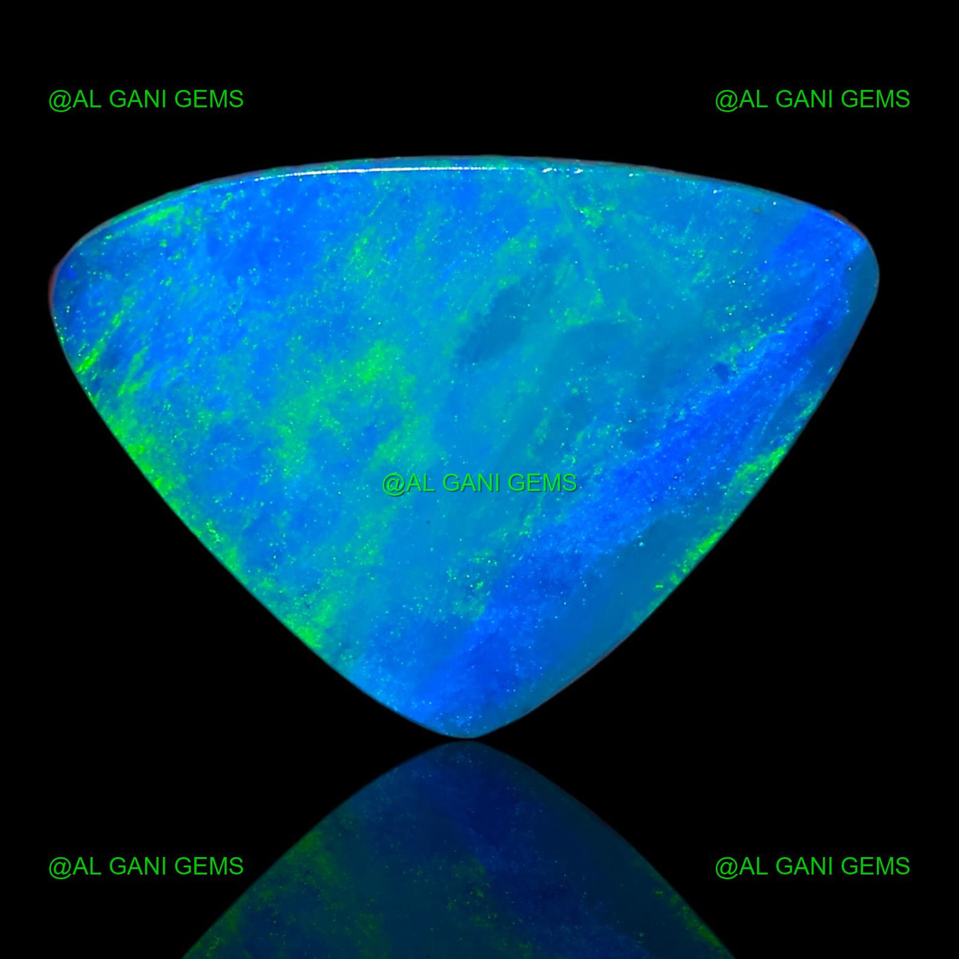 5.65 Cts Lab-Created Doublet Opal Gemstone Trillion Cabochon 15x11x3 mm D-32