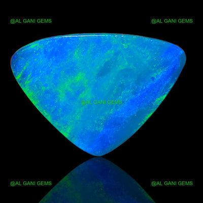 5.65 Cts Lab-Created Doublet Opal Gemstone Trillion Cabochon 15x11x3 mm D-32