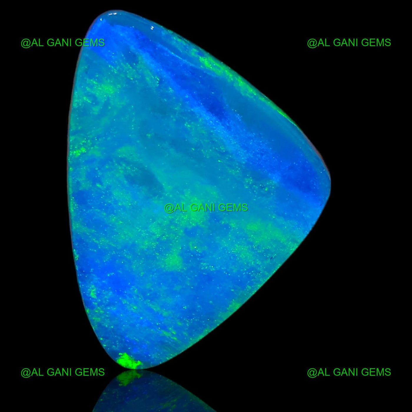 5.65 Cts Lab-Created Doublet Opal Gemstone Trillion Cabochon 15x11x3 mm D-32