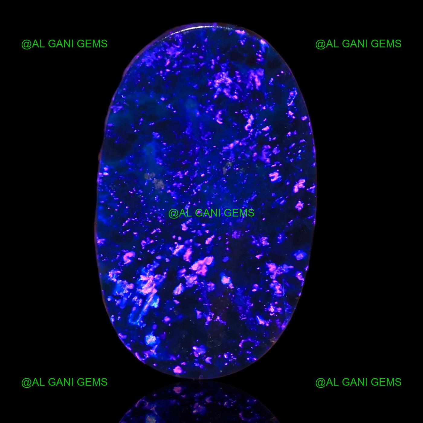 Lab-Created Doublet Opal Loose Gemstone Oval Cabochon 5.35 Cts 16x9x4 mm D-34