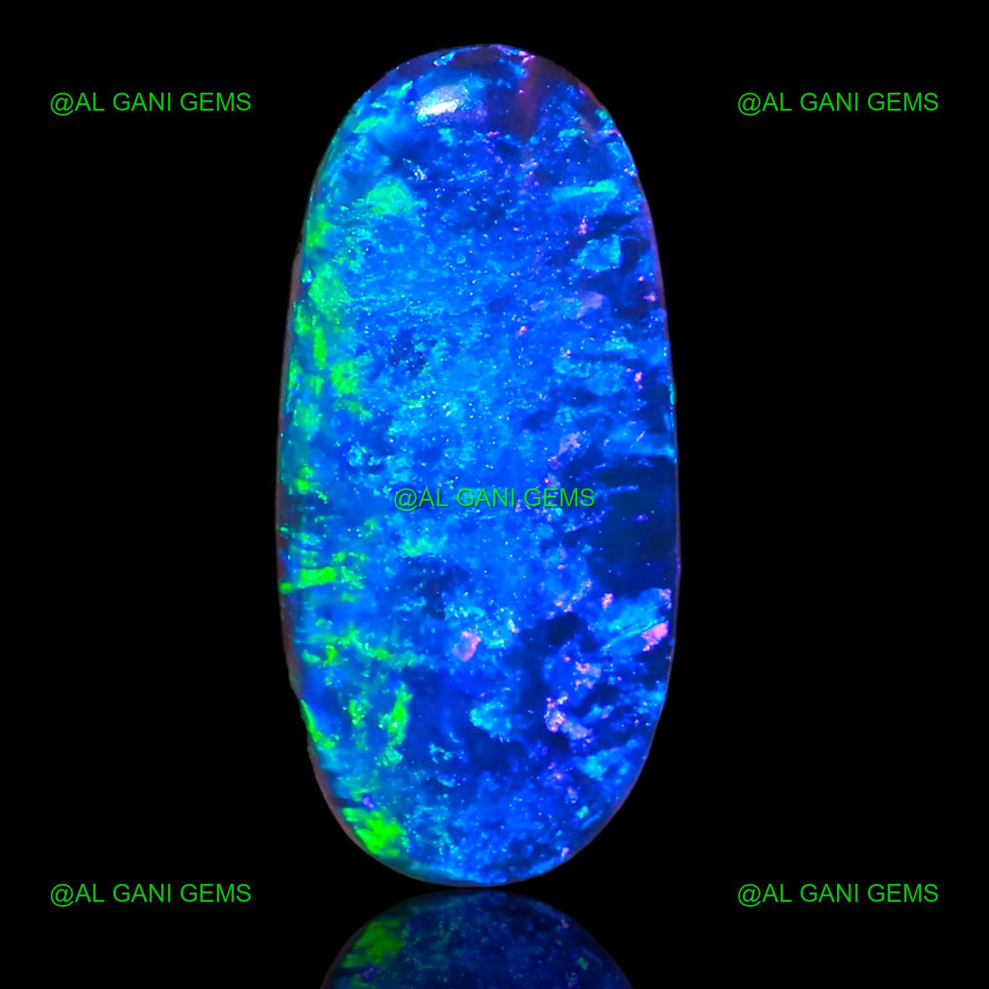 6.20 Cts Lab-Created Doublet Opal Loose Gemstone Oval Cabochon 18x8x5 mm D-35