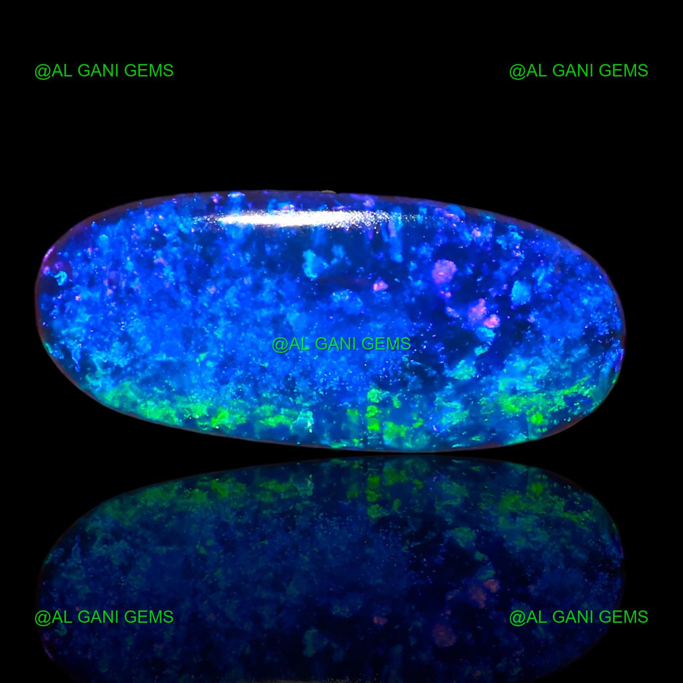 6.20 Cts Lab-Created Doublet Opal Loose Gemstone Oval Cabochon 18x8x5 mm D-35