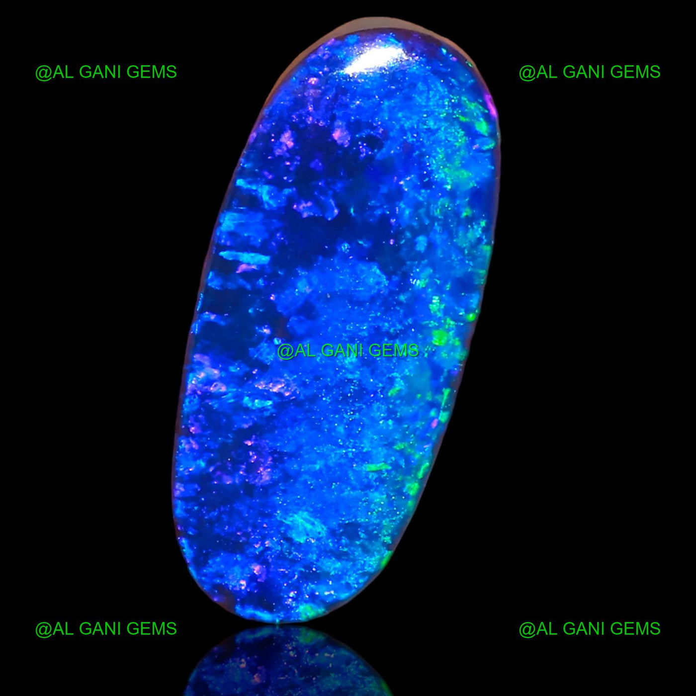 6.20 Cts Lab-Created Doublet Opal Loose Gemstone Oval Cabochon 18x8x5 mm D-35