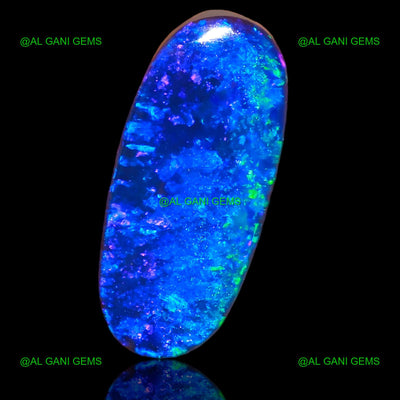 6.20 Cts Lab-Created Doublet Opal Loose Gemstone Oval Cabochon 18x8x5 mm D-35