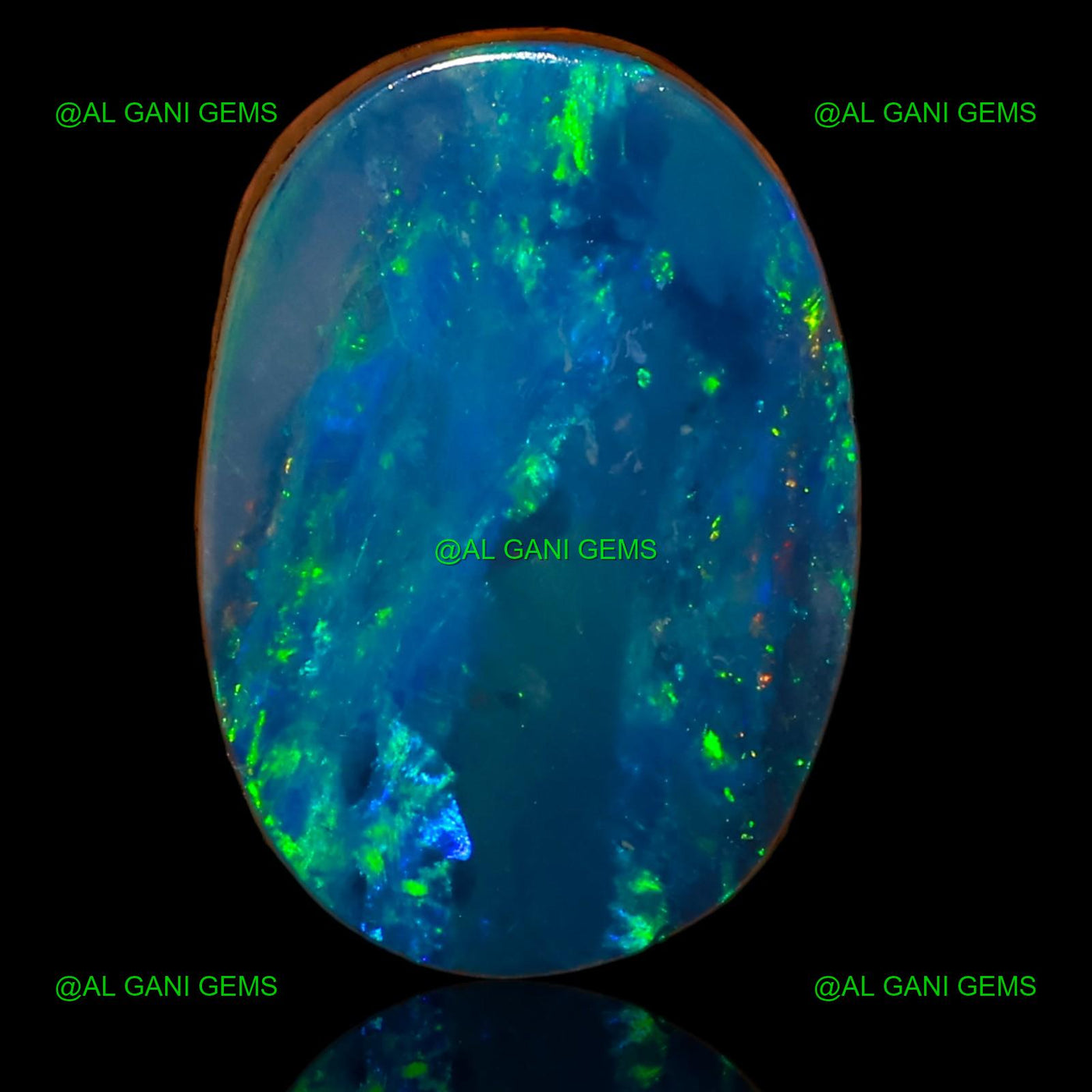 7.55 Cts Lab-Created Doublet Opal Gemstone Oval Cabochon 16x11x3 mm D-39