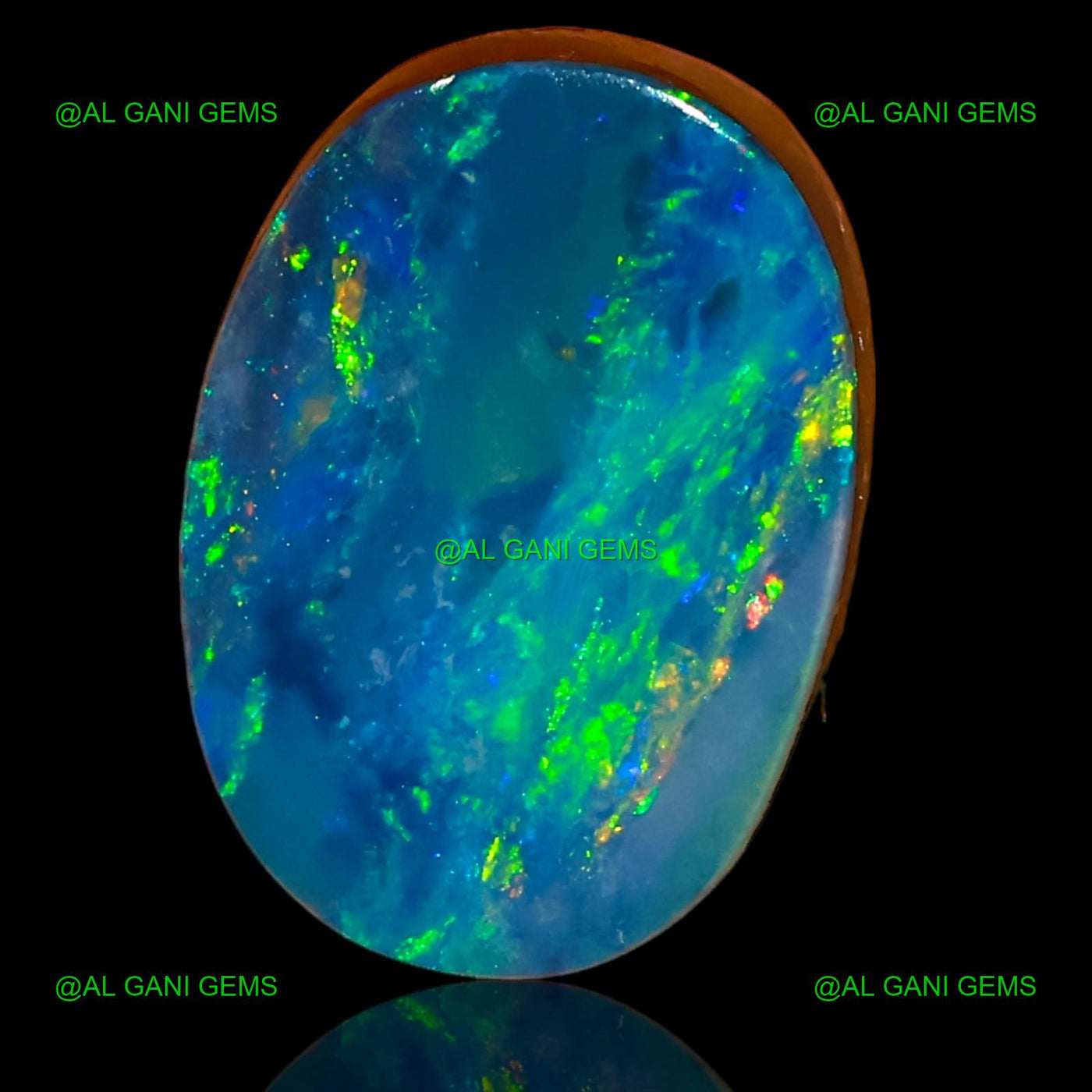 7.55 Cts Lab-Created Doublet Opal Gemstone Oval Cabochon 16x11x3 mm D-39