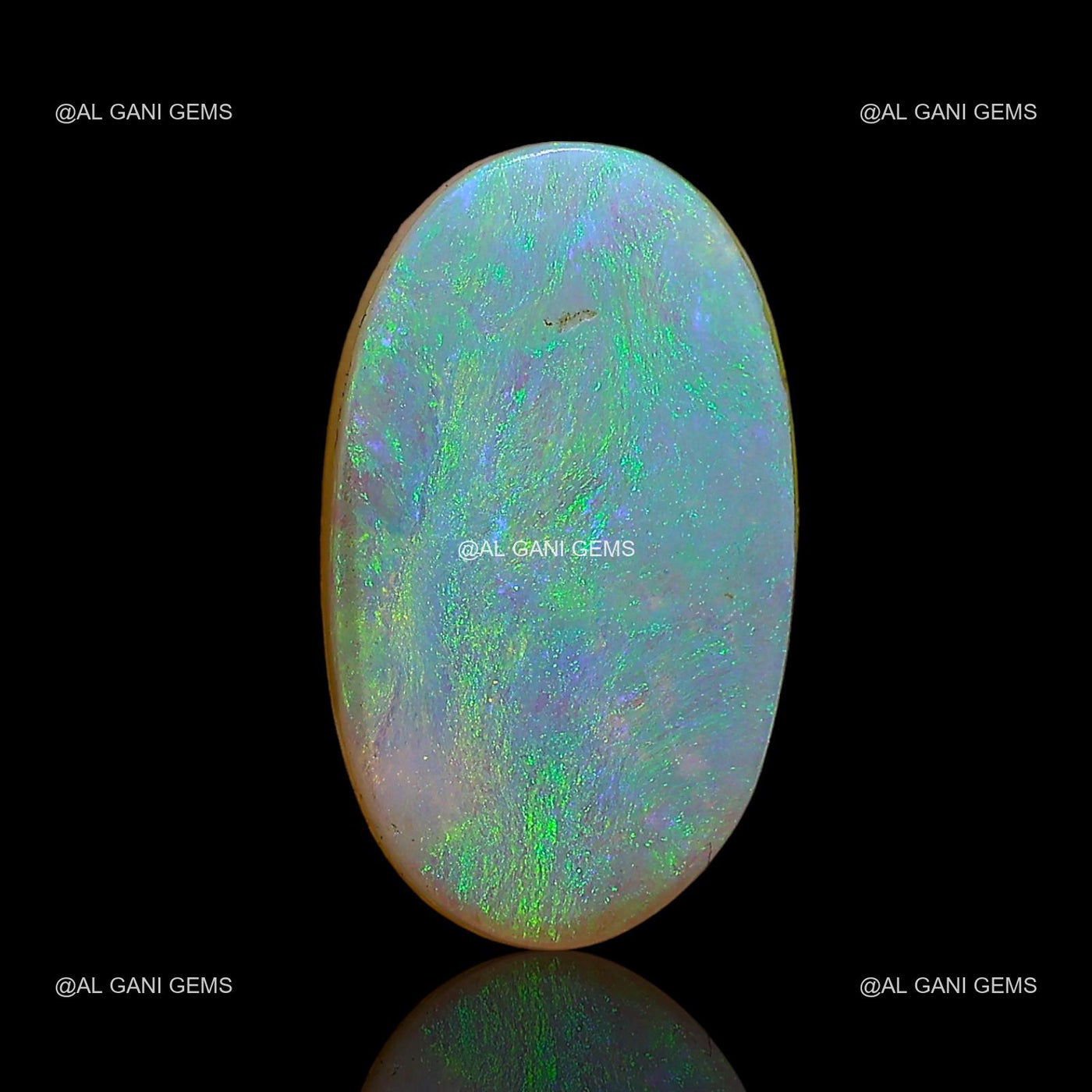 9.05 Cts Lab-Created Doublet Opal Oval Cabochon Gemstone 17x10x6 mm D-3