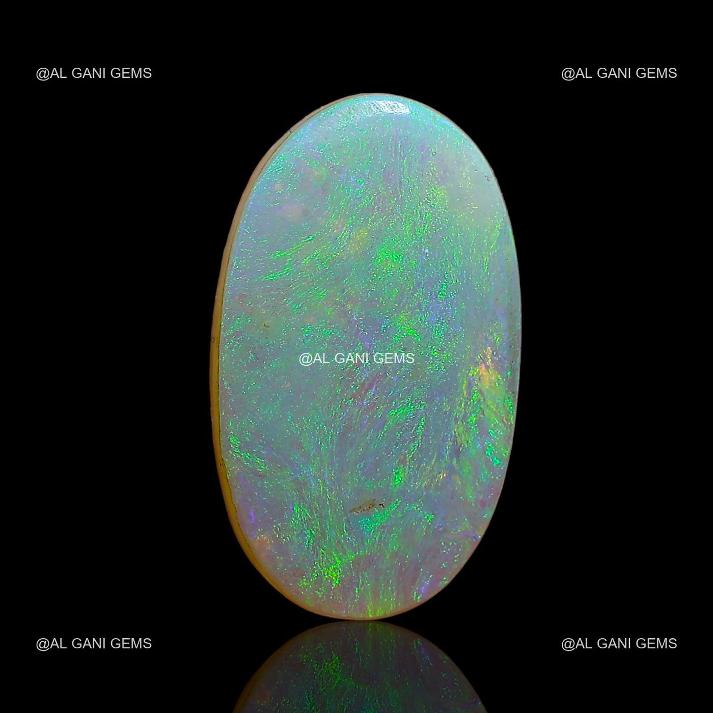 9.05 Cts Lab-Created Doublet Opal Oval Cabochon Gemstone 17x10x6 mm D-3