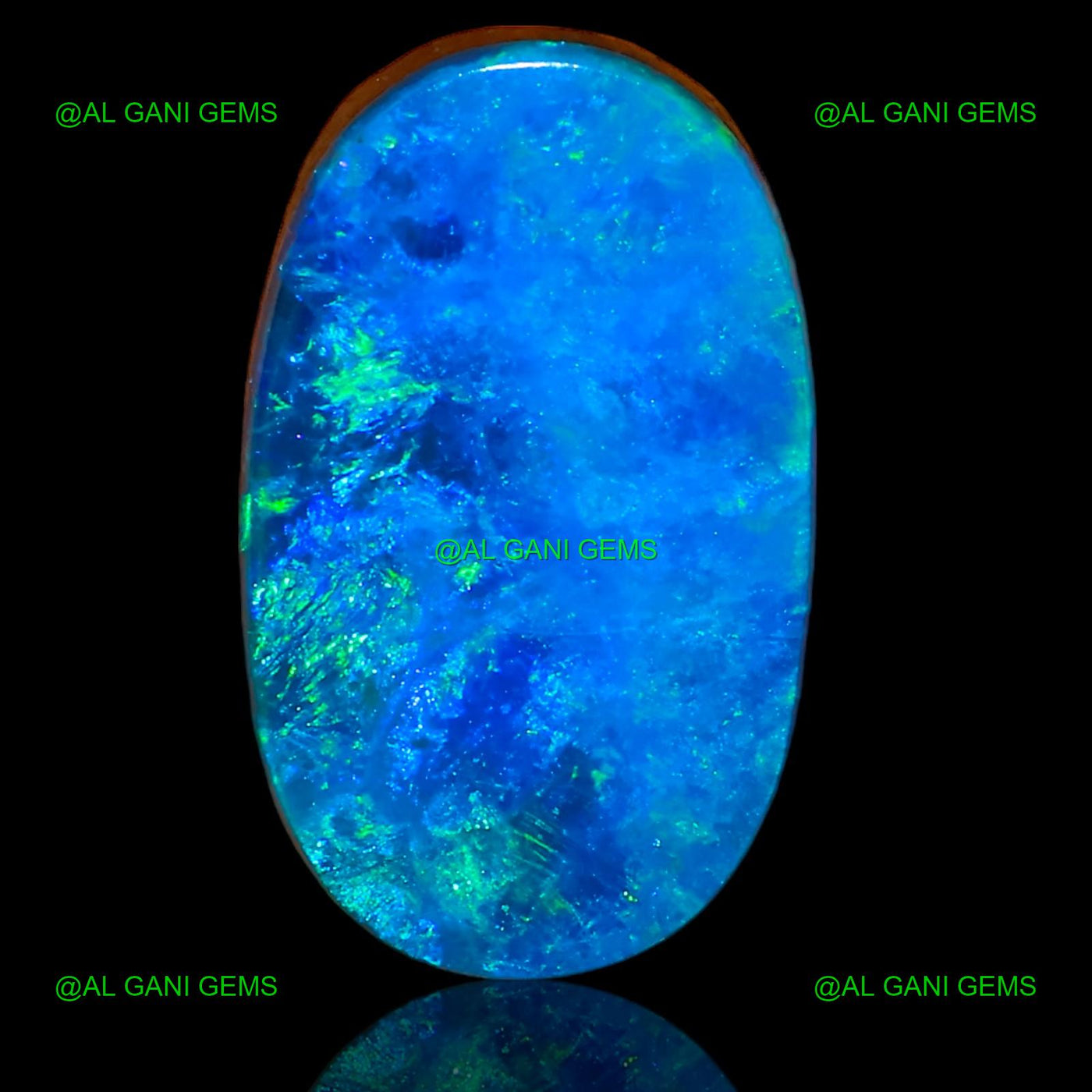 6.95 Cts Lab-Created Doublet Opal Gemstone Oval Cabochon 17x10x4 mm D-40