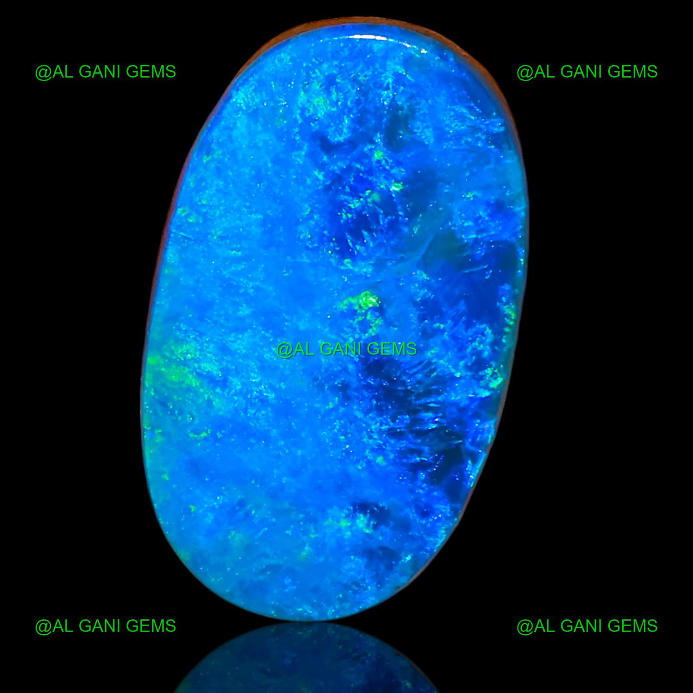 6.95 Cts Lab-Created Doublet Opal Gemstone Oval Cabochon 17x10x4 mm D-40