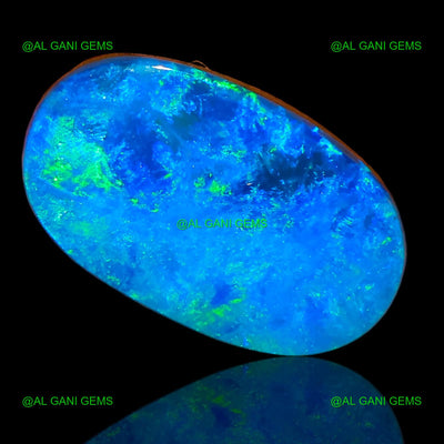 6.95 Cts Lab-Created Doublet Opal Gemstone Oval Cabochon 17x10x4 mm D-40