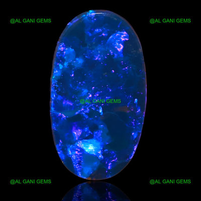 6.80 Cts Lab-Created Doublet Opal Oval Cabochon Loose Gemstone 17x9x4 mm D-41