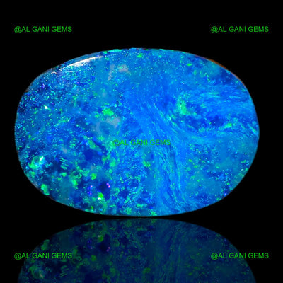 6.30 Cts Lab-Created Doublet Opal Gemstone Oval Cabochon 15x10x3 mm D-42