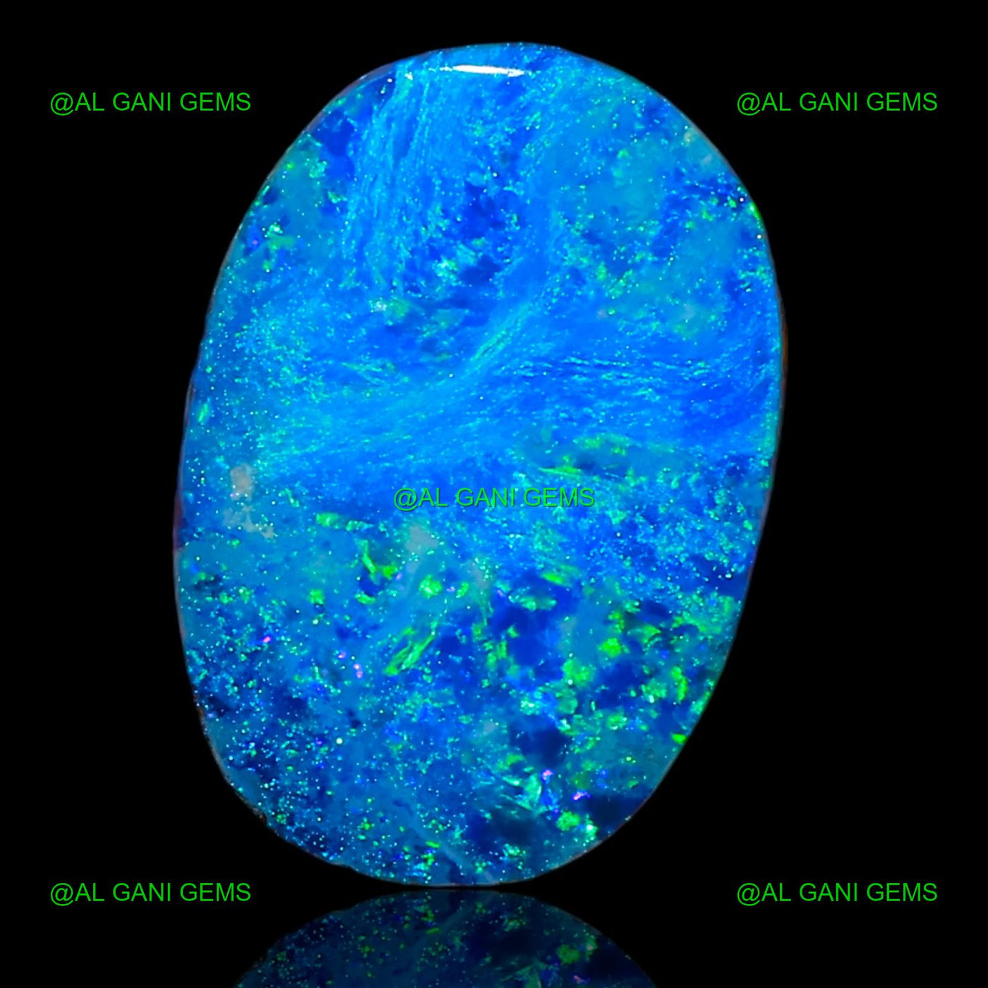 6.30 Cts Lab-Created Doublet Opal Gemstone Oval Cabochon 15x10x3 mm D-42