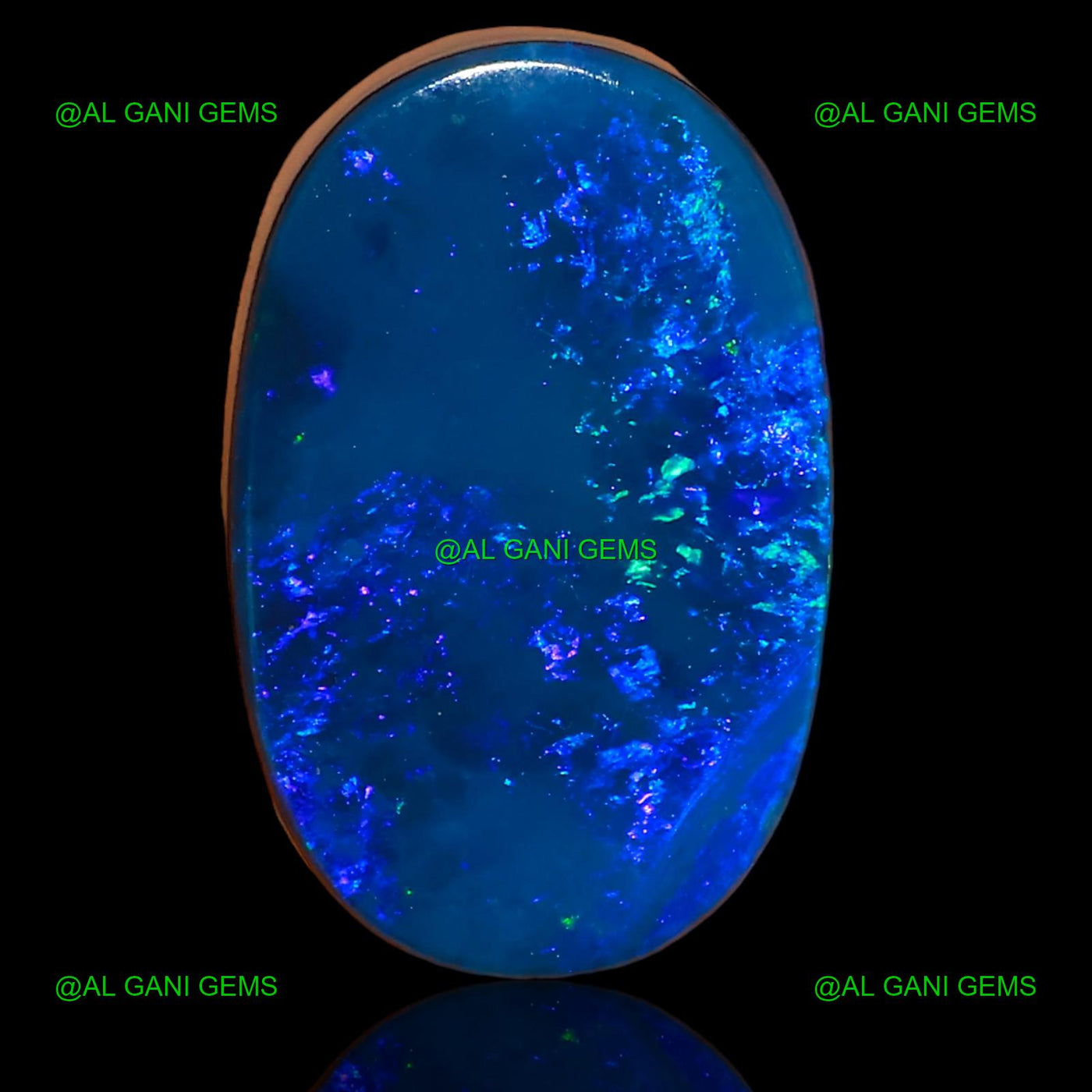 6.10 Cts Lab-Created Doublet Opal Gemstone Oval Cabochon 17x11x3 mm D-43