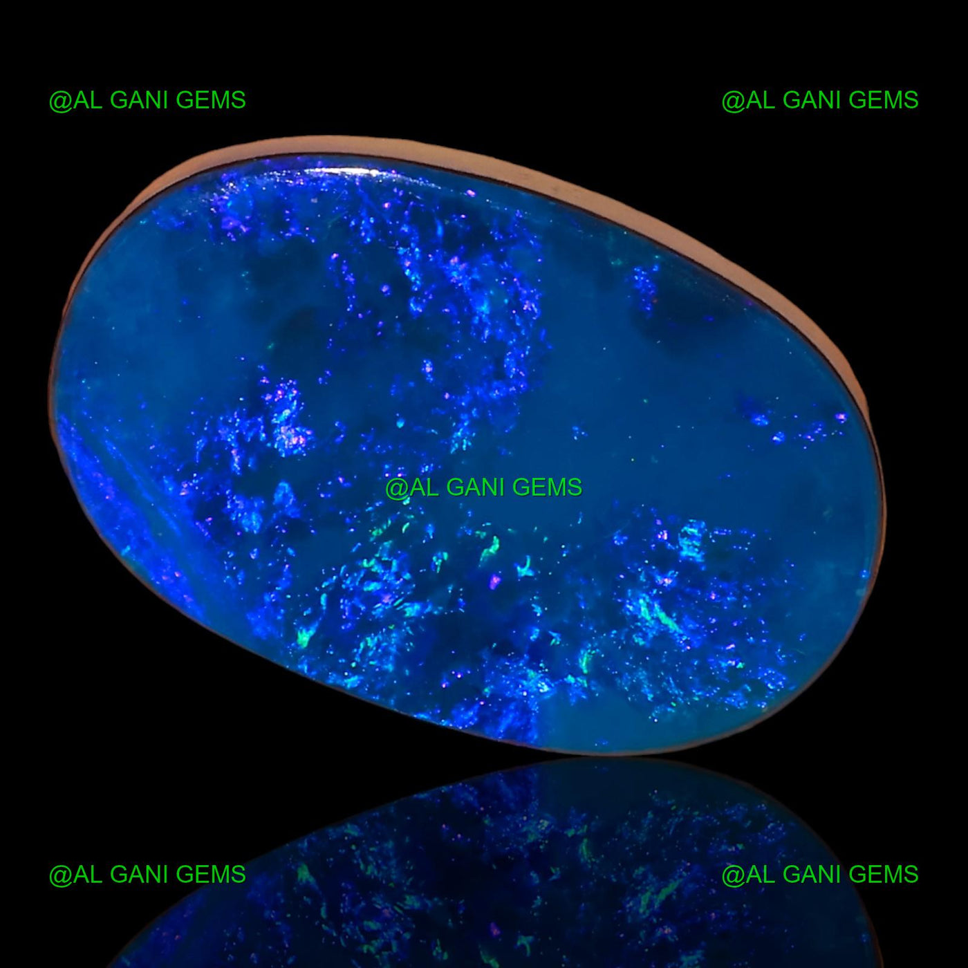 6.10 Cts Lab-Created Doublet Opal Gemstone Oval Cabochon 17x11x3 mm D-43