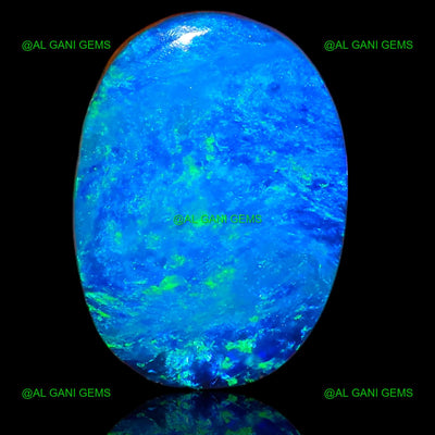 6.60 Cts Doublet Opal Gemstone Oval Cabochon Lab-Created 15x11x4 mm D-45