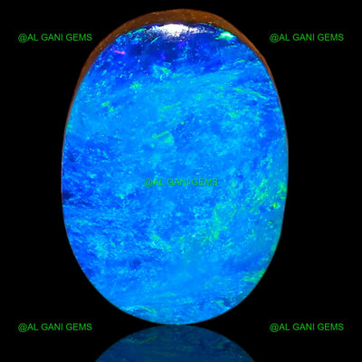 6.60 Cts Doublet Opal Gemstone Oval Cabochon Lab-Created 15x11x4 mm D-45