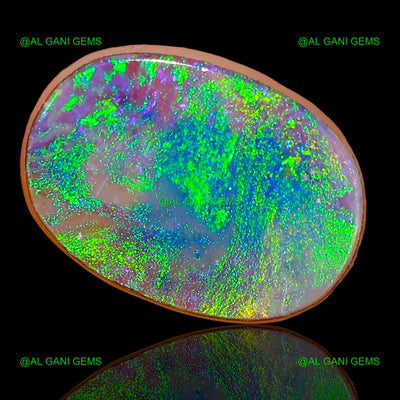 Lab-Created Doublet Opal Gemstone Oval Cabochon 4.10 Cts 14x10x3 mm D-47