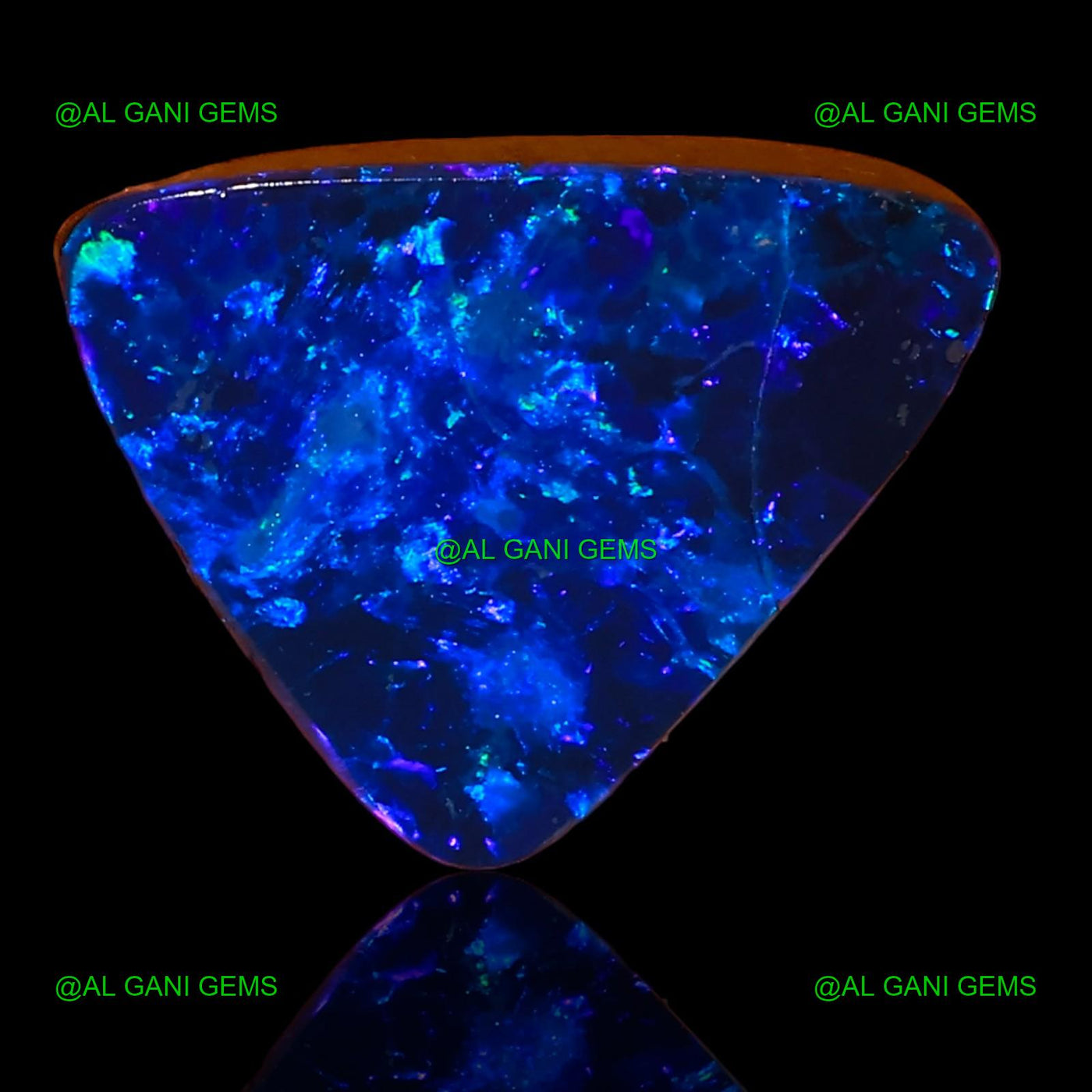 4.05 Cts Lab-Created Doublet Opal Gemstone Trillion Cabochon 13x10x3 mm D-48