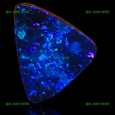 4.05 Cts Lab-Created Doublet Opal Gemstone Trillion Cabochon 13x10x3 mm D-48