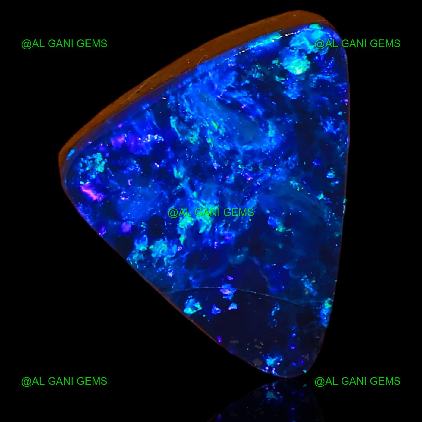 4.05 Cts Lab-Created Doublet Opal Gemstone Trillion Cabochon 13x10x3 mm D-48