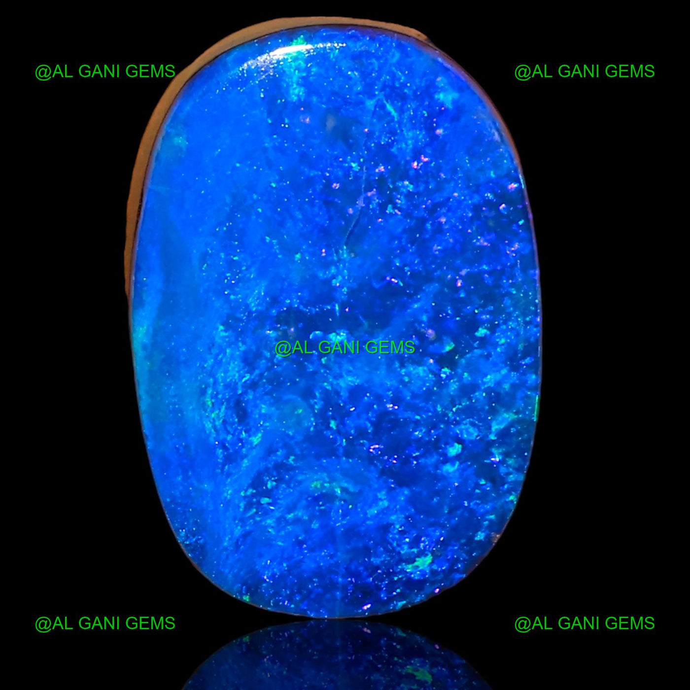 5.65 Cts Lab-Created Doublet Opal Oval Cabochon Gemstone 15x10x4 mm D-49