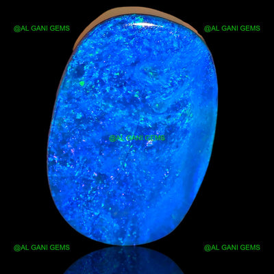 5.65 Cts Lab-Created Doublet Opal Oval Cabochon Gemstone 15x10x4 mm D-49