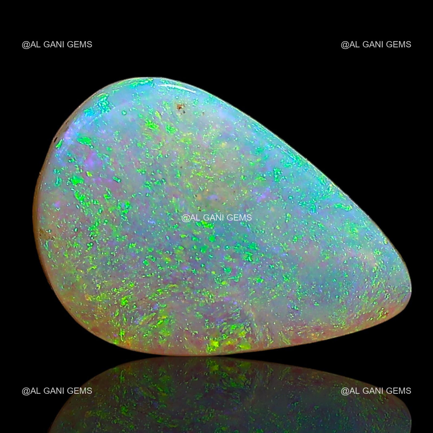 3.90 Cts Lab-Created Doublet Opal Loose Gemstone Pear Cabochon 13x9x4 mm D-4