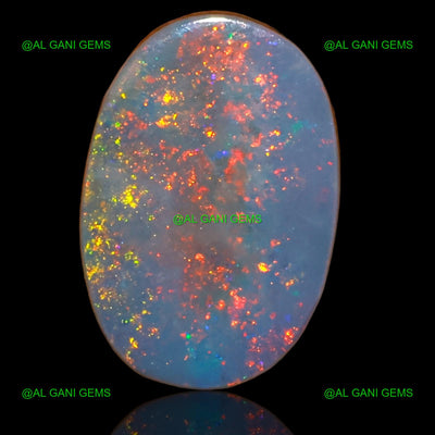 6.85 Cts Lab-Created Doublet Opal Oval Cabochon Gemstone 15x10x4 mm D-50