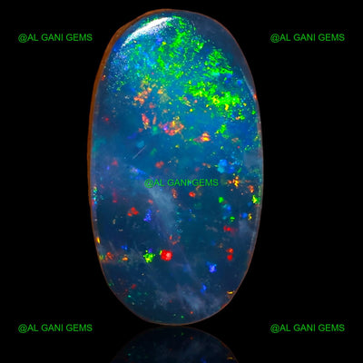 4.80 Cts Lab-Created Doublet Opal Loose Gemstone Oval Cabochon 15x8x3 mm D-56