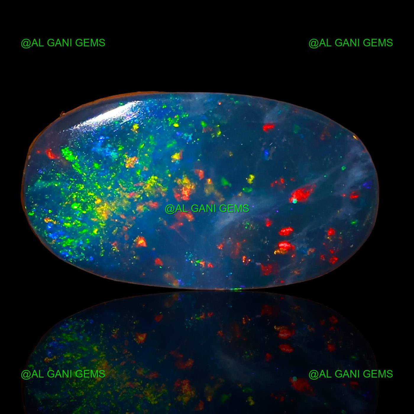 4.80 Cts Lab-Created Doublet Opal Loose Gemstone Oval Cabochon 15x8x3 mm D-56