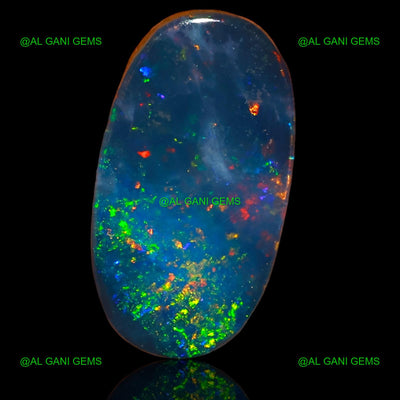 4.80 Cts Lab-Created Doublet Opal Loose Gemstone Oval Cabochon 15x8x3 mm D-56